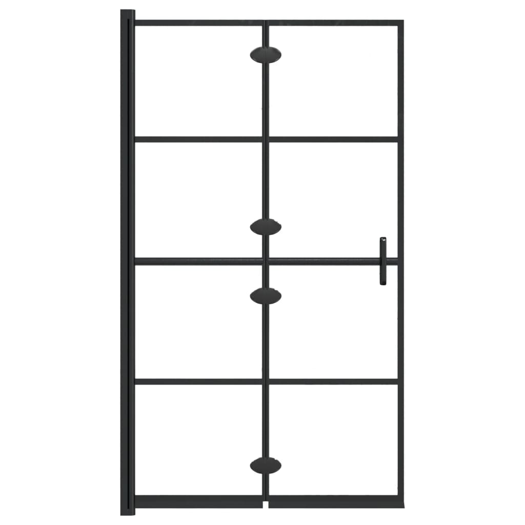 Douchewand Inklapbaar Zwart 80 x 140 cm