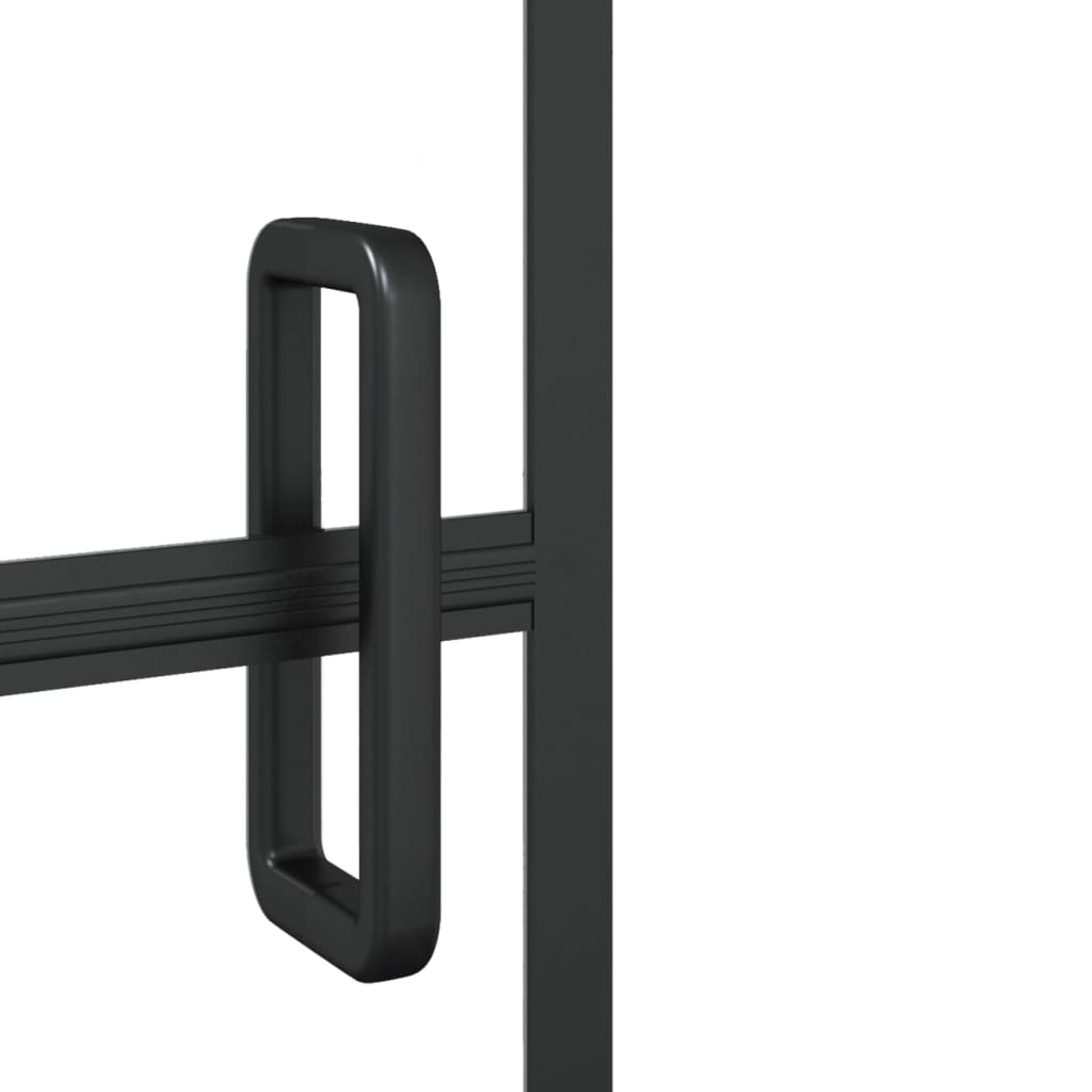 Douchewand Inklapbaar Zwart 80 x 140 cm
