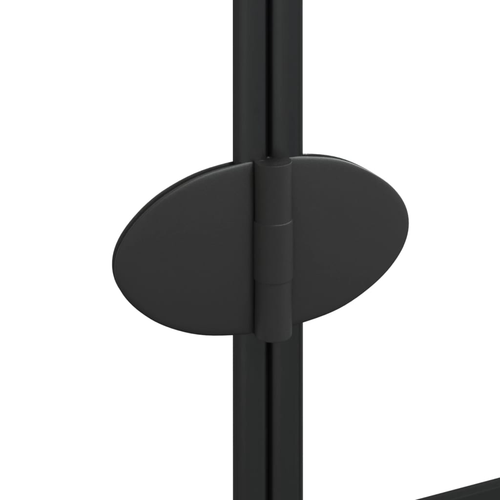 Douchewand Inklapbaar Zwart 80 x 140 cm
