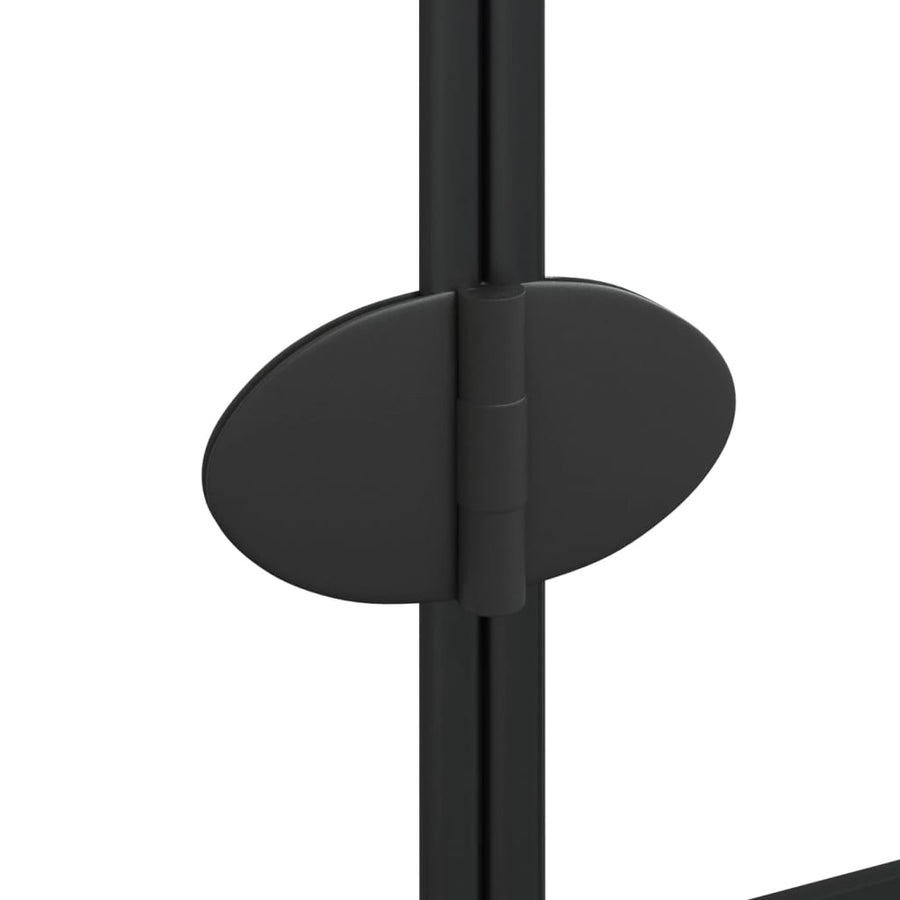 Douchewand Inklapbaar Zwart 80 x 140 cm