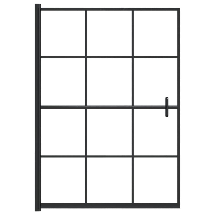 Douchewand 100x140 cm ESG zwart 100 x 140 cm