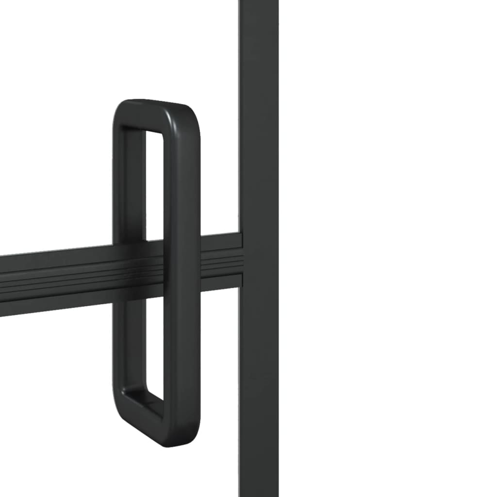 Douchewand 100x140 cm ESG zwart 100 x 140 cm