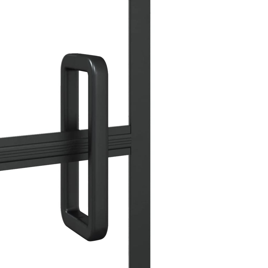 Douchewand 100x140 cm ESG zwart 100 x 140 cm
