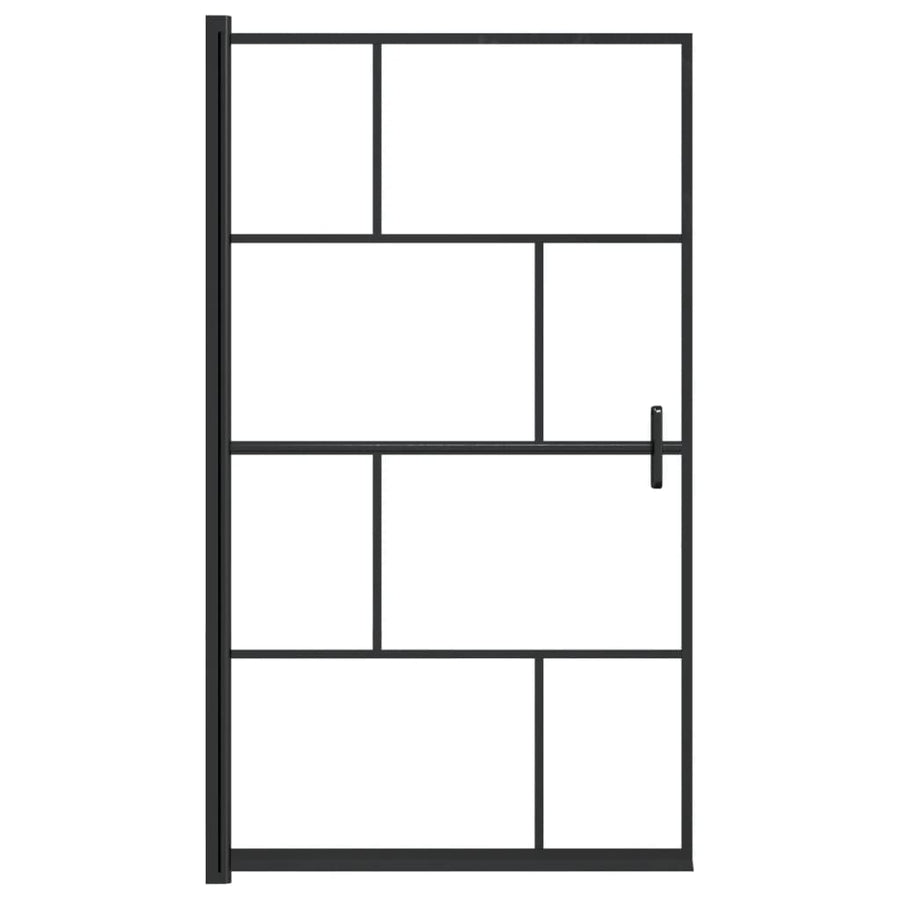 Douchewand Esg Zwart 80 x 140 cm