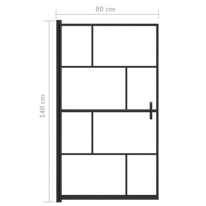 Douchewand Esg Zwart 80 x 140 cm