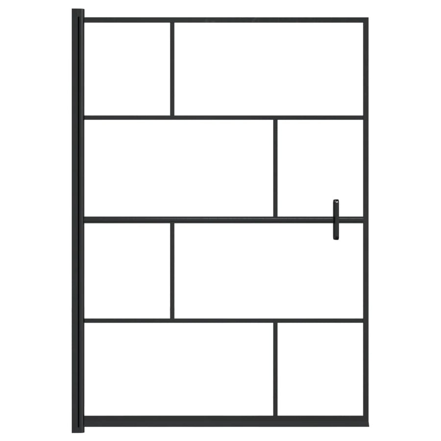 Douchewand Esg Zwart 100 x 140 cm