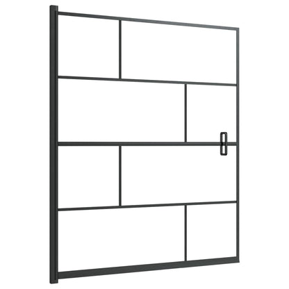 Douchewand 116x140 cm ESG zwart 116 x 140 cm