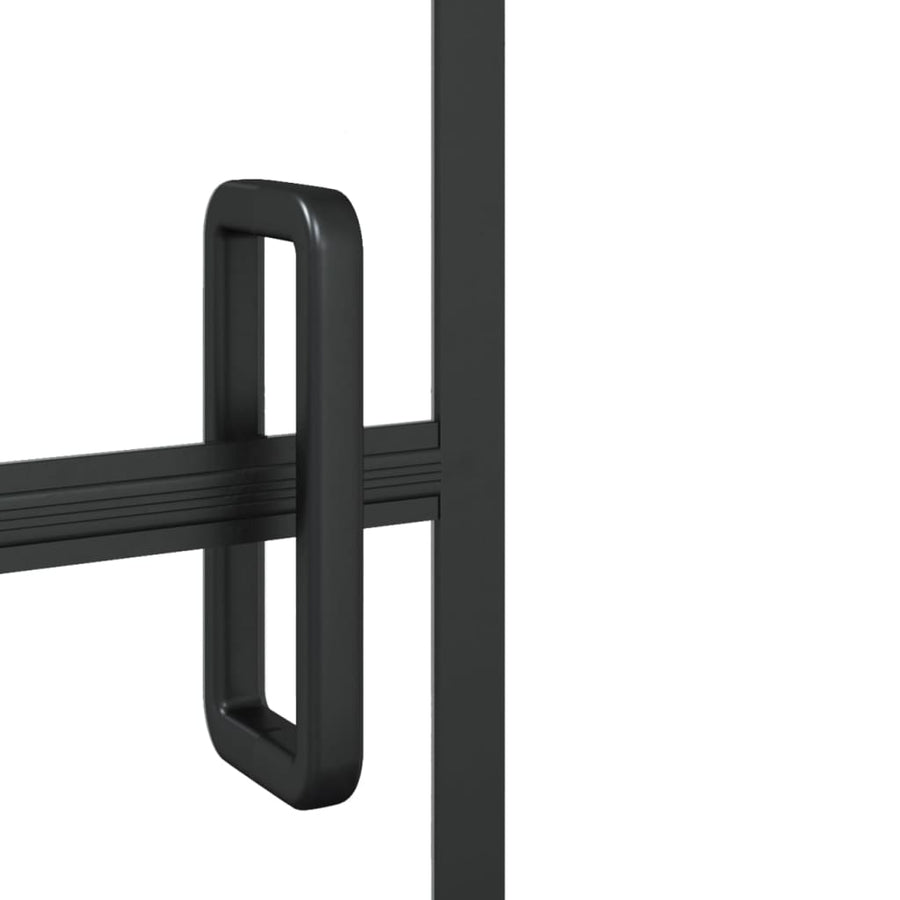 Douchewand 116x140 cm ESG zwart 116 x 140 cm