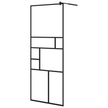 Inloopdouchewand Esg-Glas Transparant En 80 x 195 cm Zwart