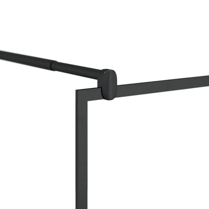 Inloopdouchewand Esg-Glas Transparant En 80 x 195 cm Zwart