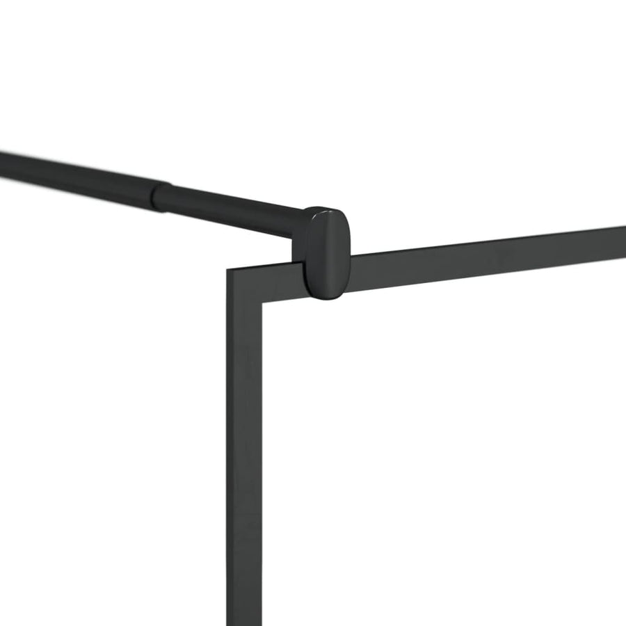 Inloopdouchewand Esg-Glas Transparant En 80 x 195 cm Zwart