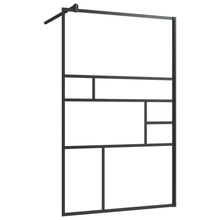 Inloopdouchewand Esg-Glas Transparant En 100 x 195 cm Zwart