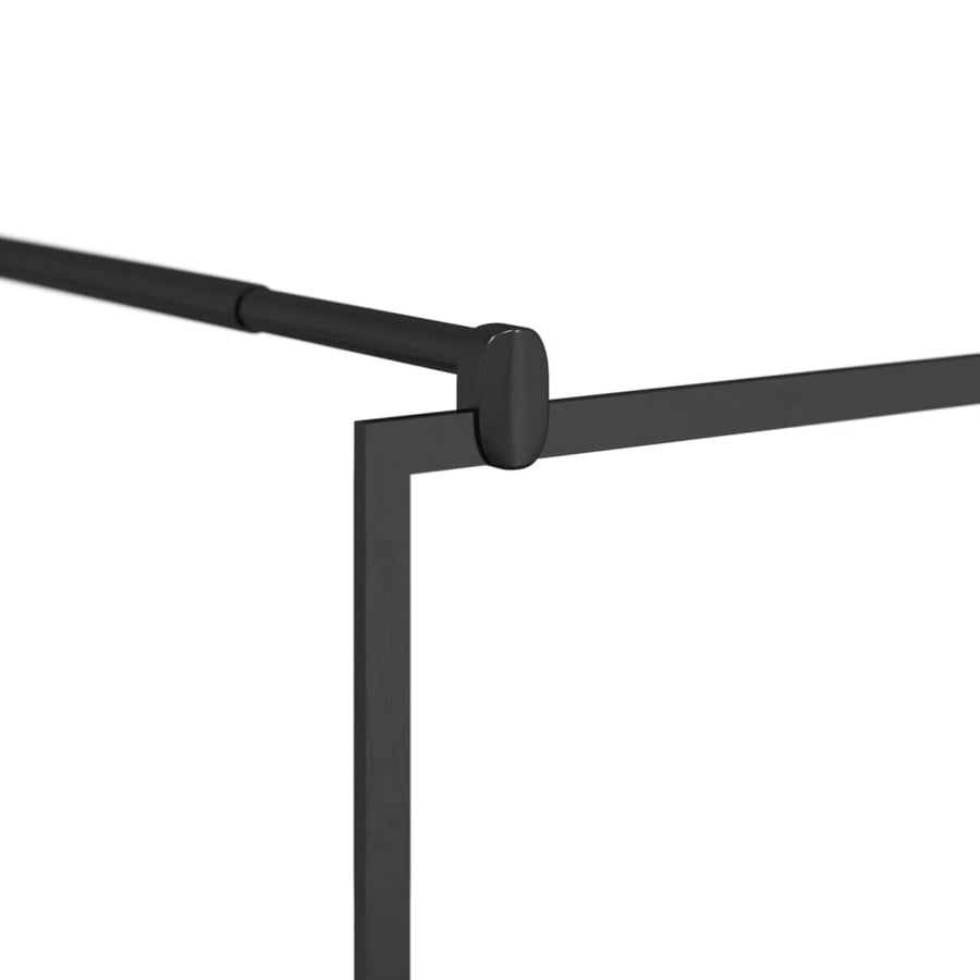 Inloopdouchewand Esg-Glas Transparant En 100 x 195 cm Zwart