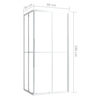 Douchecabine 90x70x180 cm ESG 90 x 70 x 180 cm Zilver