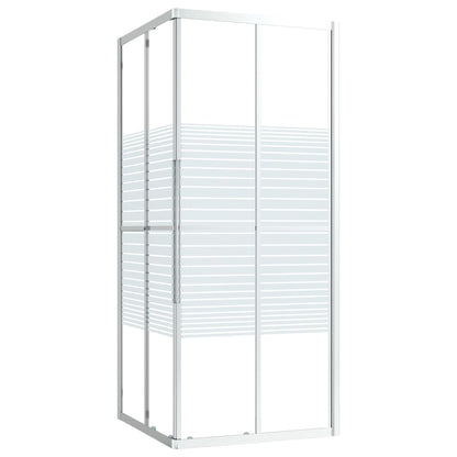 Douchecabine 80x80x180 cm ESG 80 x 80 x 180 cm Zilver en wit Doorzichtig