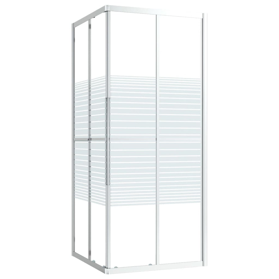 Douchecabine 80x80x180 cm ESG 80 x 80 x 180 cm Zilver en wit Doorzichtig