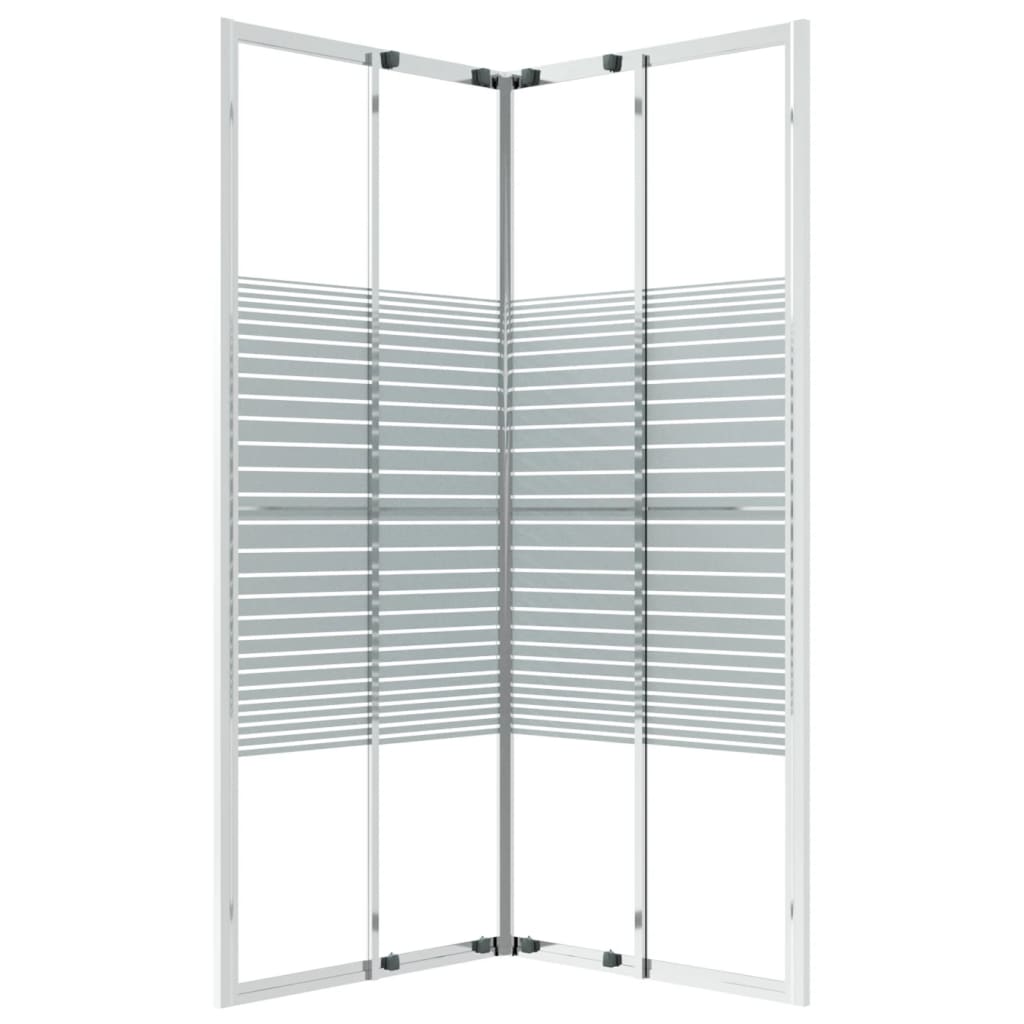 Douchecabine 80x80x180 cm ESG 80 x 80 x 180 cm Zilver en wit Doorzichtig