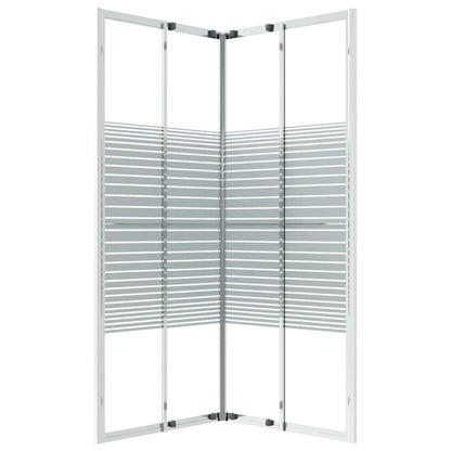 Douchecabine 80x80x180 cm ESG 80 x 80 x 180 cm Zilver en wit Doorzichtig