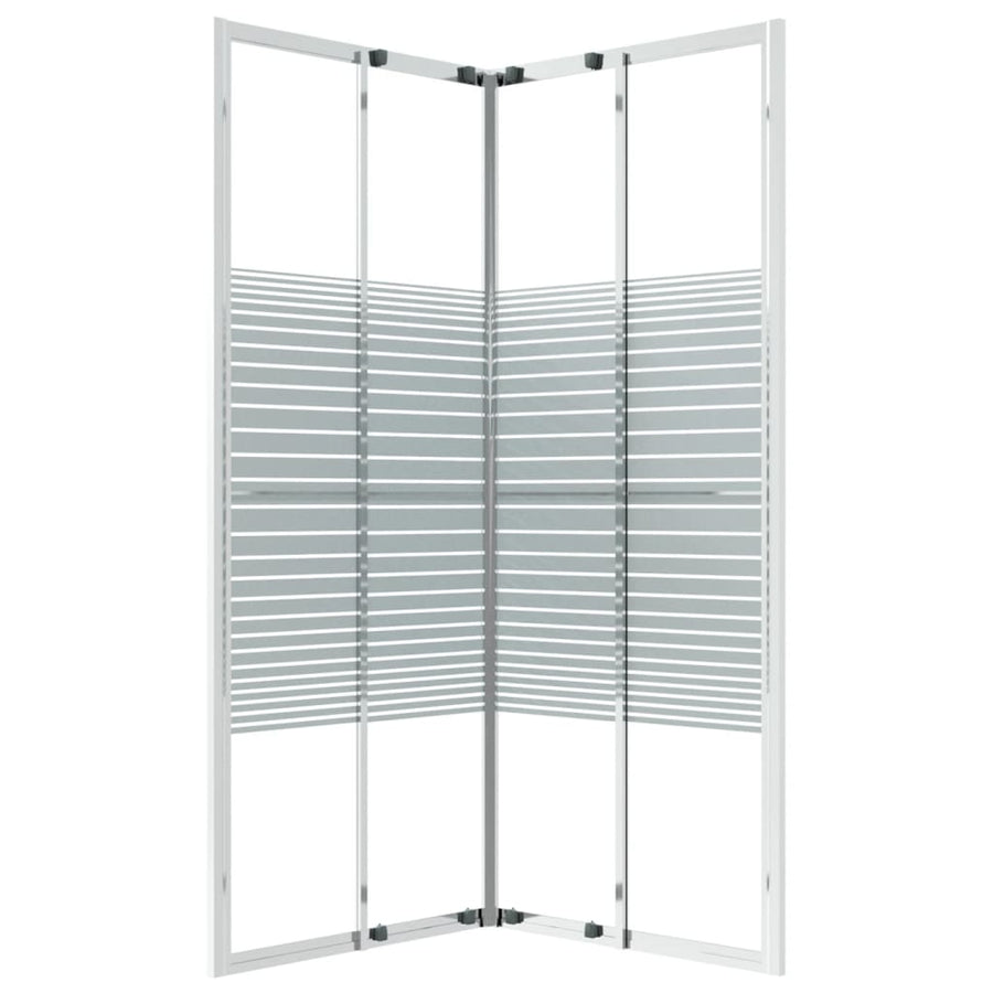 Douchecabine 80x80x180 cm ESG 80 x 80 x 180 cm Zilver en wit Doorzichtig