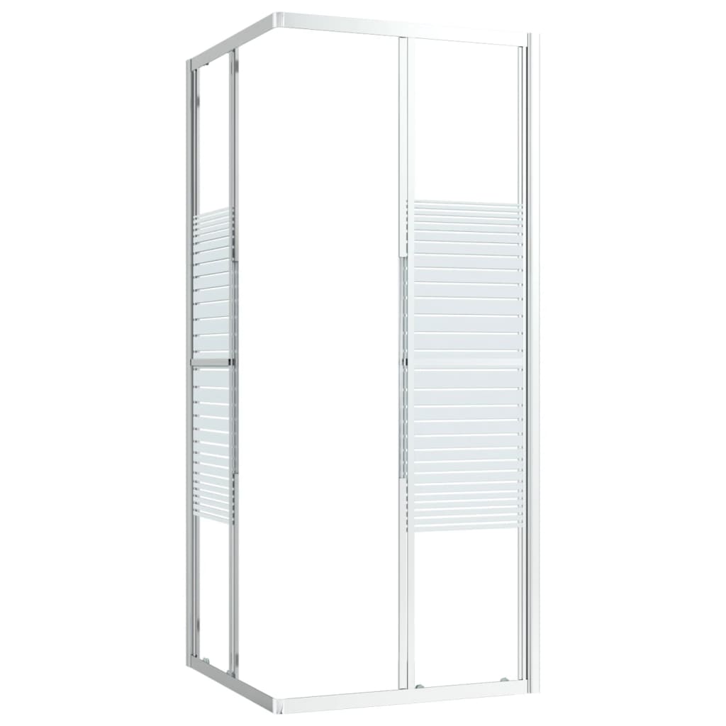 Douchecabine 80x80x180 cm ESG 80 x 80 x 180 cm Zilver en wit Doorzichtig
