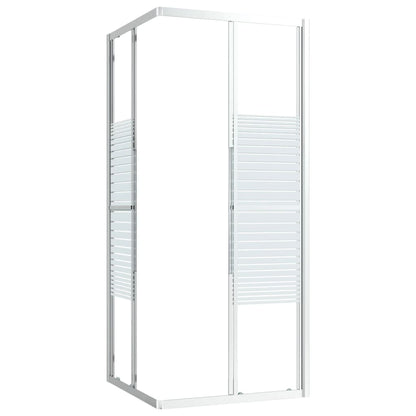 Douchecabine 80x80x180 cm ESG 80 x 80 x 180 cm Zilver en wit Doorzichtig