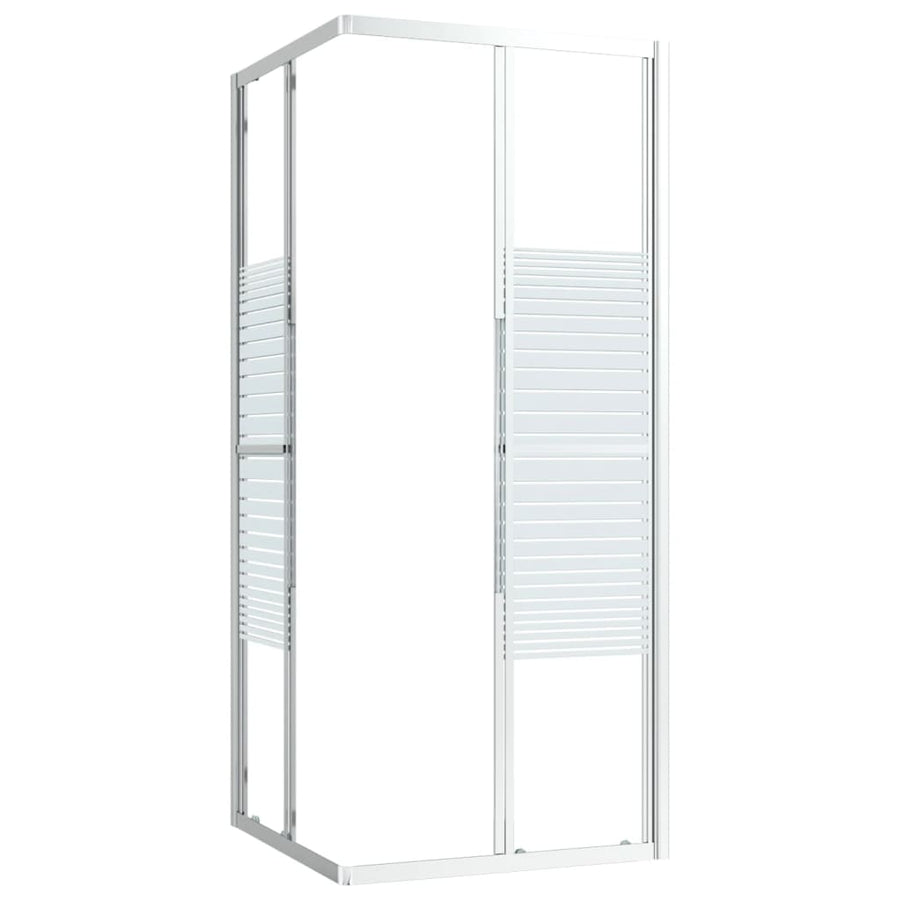 Douchecabine 80x80x180 cm ESG 80 x 80 x 180 cm Zilver en wit Doorzichtig