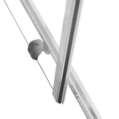 Douchecabine 80x80x180 cm ESG 80 x 80 x 180 cm Zilver en wit Doorzichtig