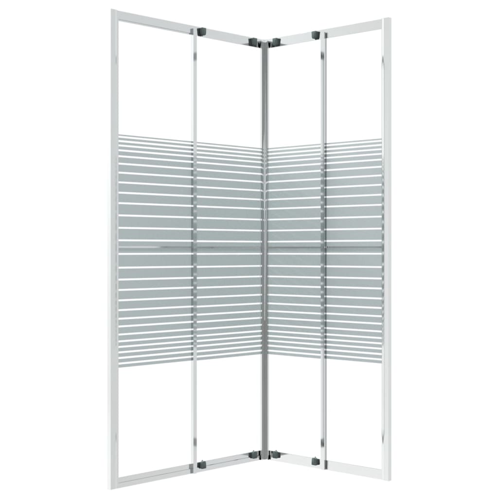 Douchecabine 90x70x180 cm ESG 90 x 70 x 180 cm Zilver en wit Doorzichtig