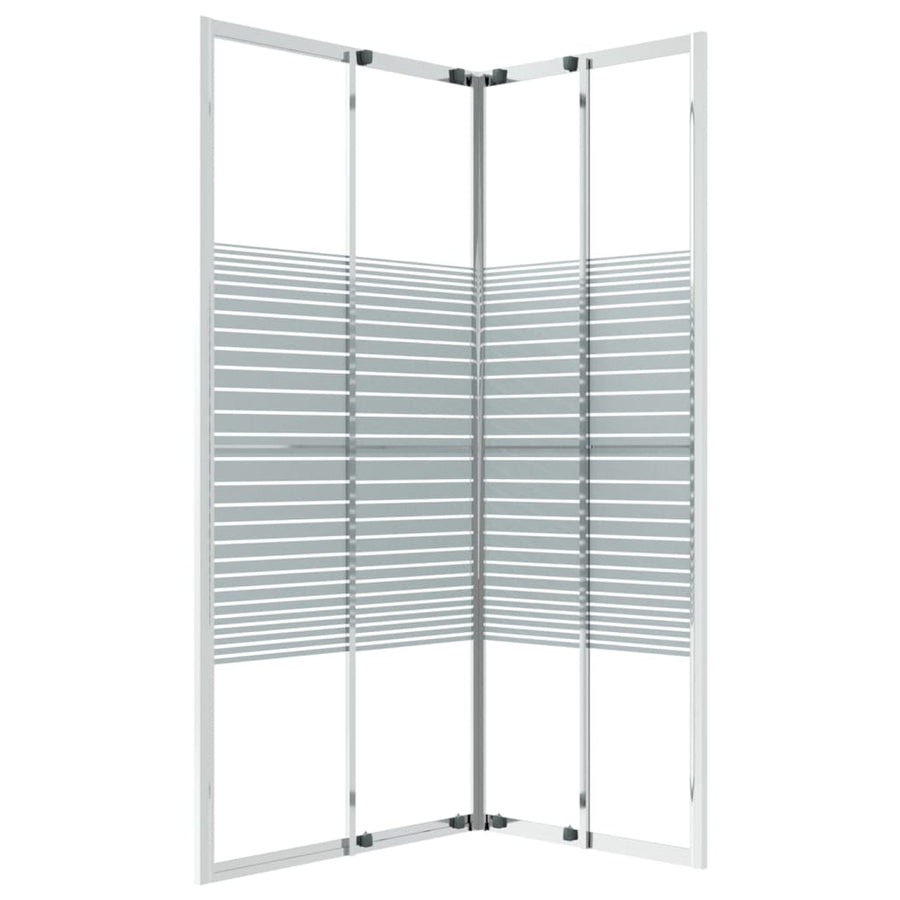 Douchecabine 90x70x180 cm ESG 90 x 70 x 180 cm Zilver en wit Doorzichtig