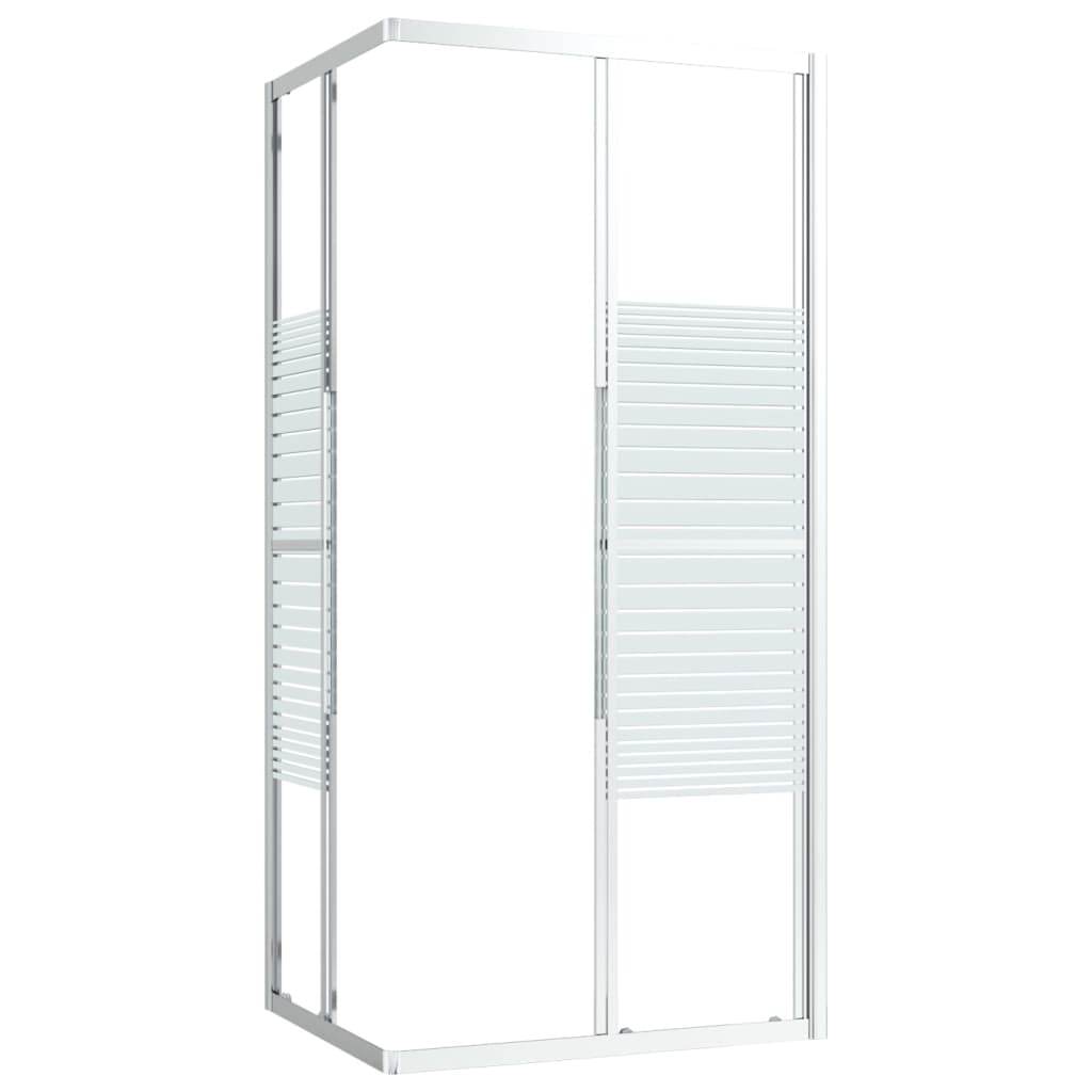 Douchecabine 90x70x180 cm ESG 90 x 70 x 180 cm Zilver en wit Doorzichtig