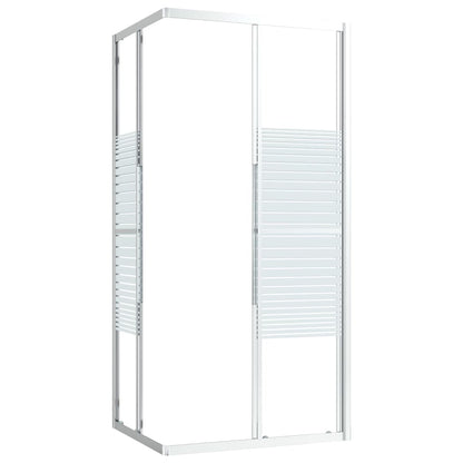 Douchecabine 90x70x180 cm ESG 90 x 70 x 180 cm Zilver en wit Doorzichtig