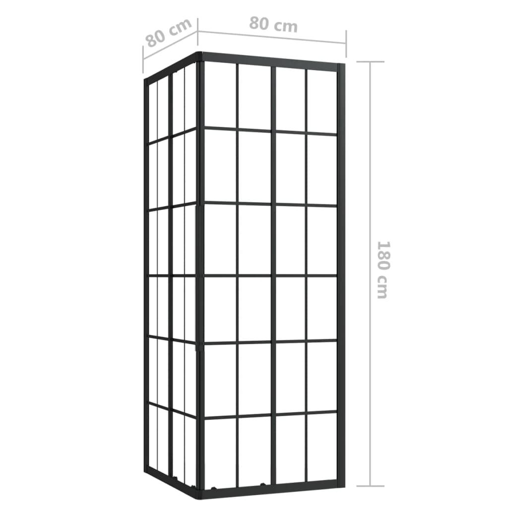 Douchecabine Esg 80 x 80 x 180 cm Doorzichtig