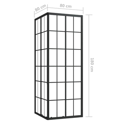 Douchecabine Esg 80 x 80 x 180 cm Doorzichtig