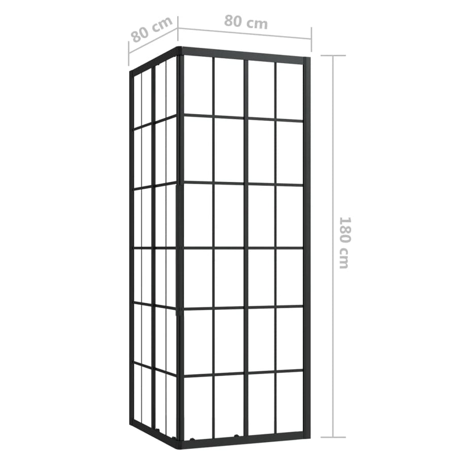 Douchecabine Esg 80 x 80 x 180 cm Doorzichtig