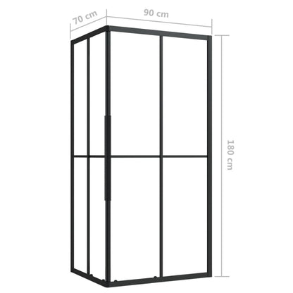 Douchecabine 90x70x180 cm ESG 90 x 70 x 180 cm Doorzichtig