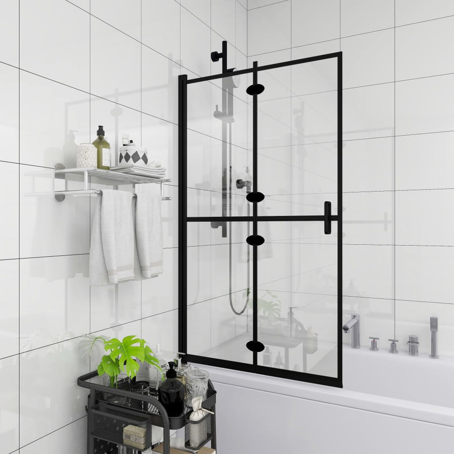 Douchewand Inklapbaar 100X140 Cm Esg Zwart