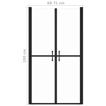Douchedeur (68-71)X190 Cm Esg 71 x 190 cm Zwart Transparant