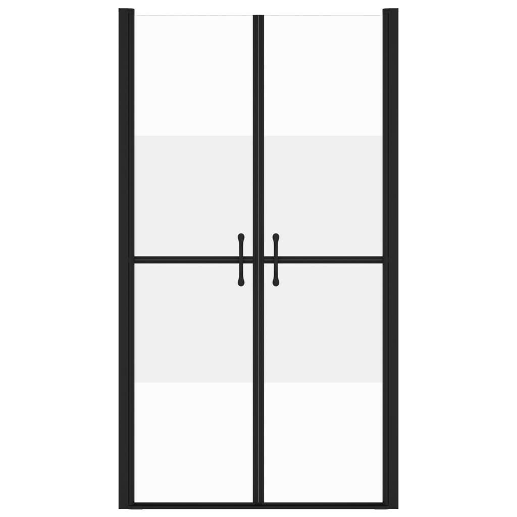Douchedeur (73-76)x190 cm ESG halfmat 76 x 190 cm Zwart Halfmat