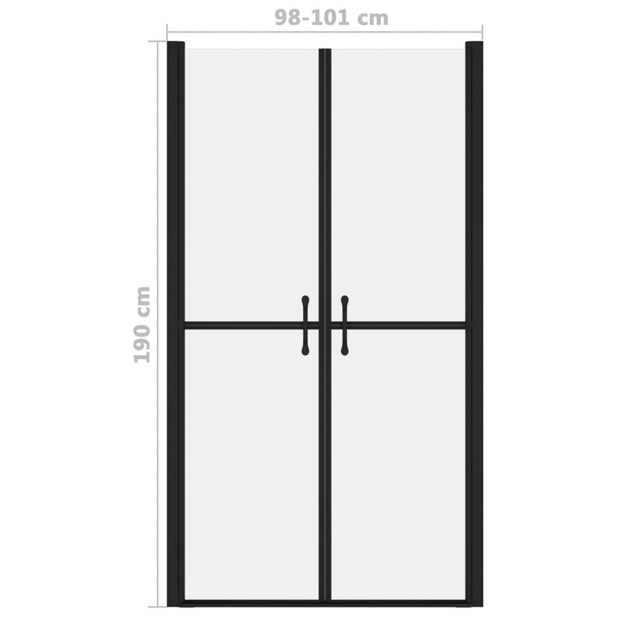 Douchedeur (98-101)x190 cm ESG mat 101 x 190 cm Zwart Mat