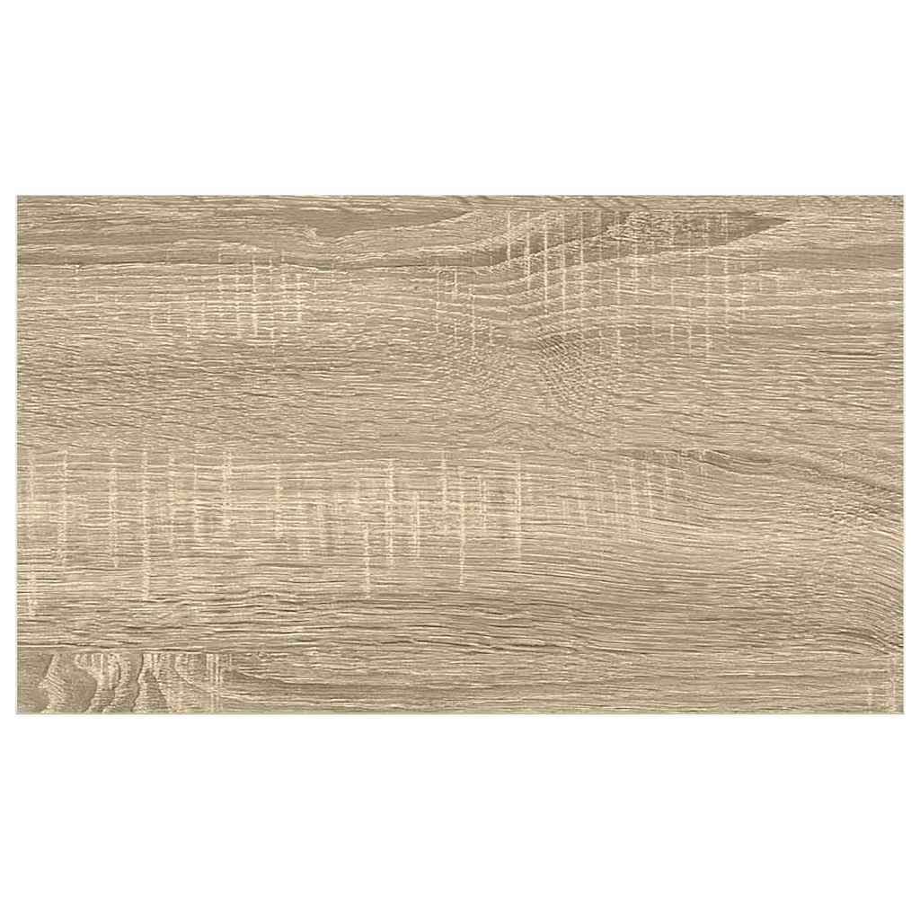 Wandschap zwevend 40x23x3,8 cm MDF eikenkleurig en wit