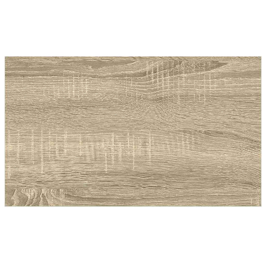 Wandschap zwevend 40x23x3,8 cm MDF eikenkleurig en wit