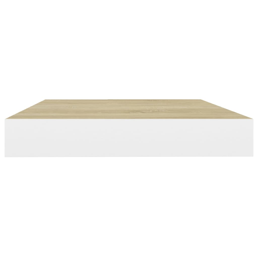 Wandschappen Zwevend 0X23X3,8 Cm Mdf Kleurig En Eiken En Wit 4 40 x 23 x 3.8 cm