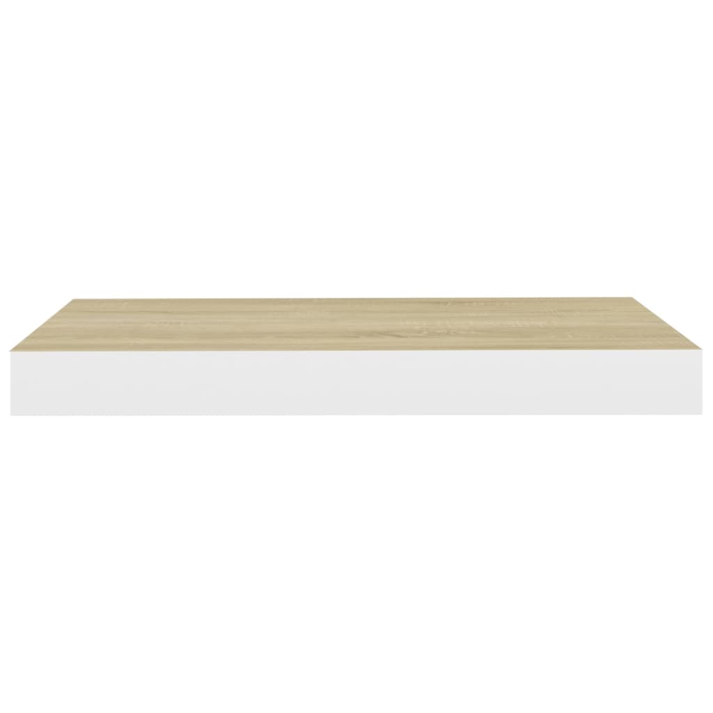 Wandschappen Zwevend 50X3X3,8 Cm Mdf Kleurig En Eiken En Wit 2 50 x 23 x 3.8 cm