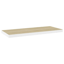 Wandschap Zwevend 80X23,5X3,8 Cm Mdf Kleurig En Eiken En Wit 1 80 x 23.5 x 3.8 cm