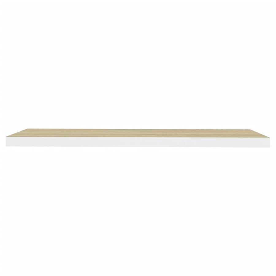 Wandschap Zwevend 90X23,5X3,8 Cm Mdf Kleurig En Eiken En Wit 1 90 x 23.5 x 3.8 cm