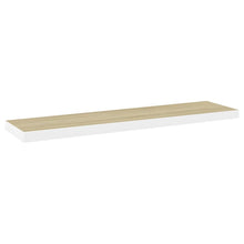Wandschap zwevend 120x23,5x3,8 cm MDF eikenkleurig en wit 1 120 x 23.5 x 3.8 cm