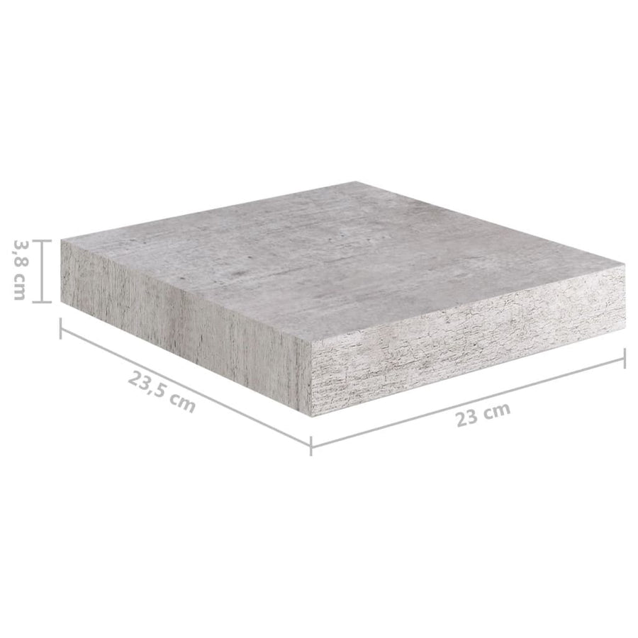 Wandschap Zwevend 23X23,5X3,8 Cm Mdf Betongrijs 1 23 x 23.5 x 3.8 cm