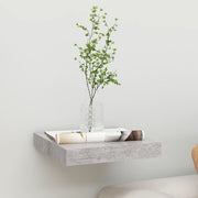 Floating wall shelf 23x23.5x3.8 cm MDF concrete grey
