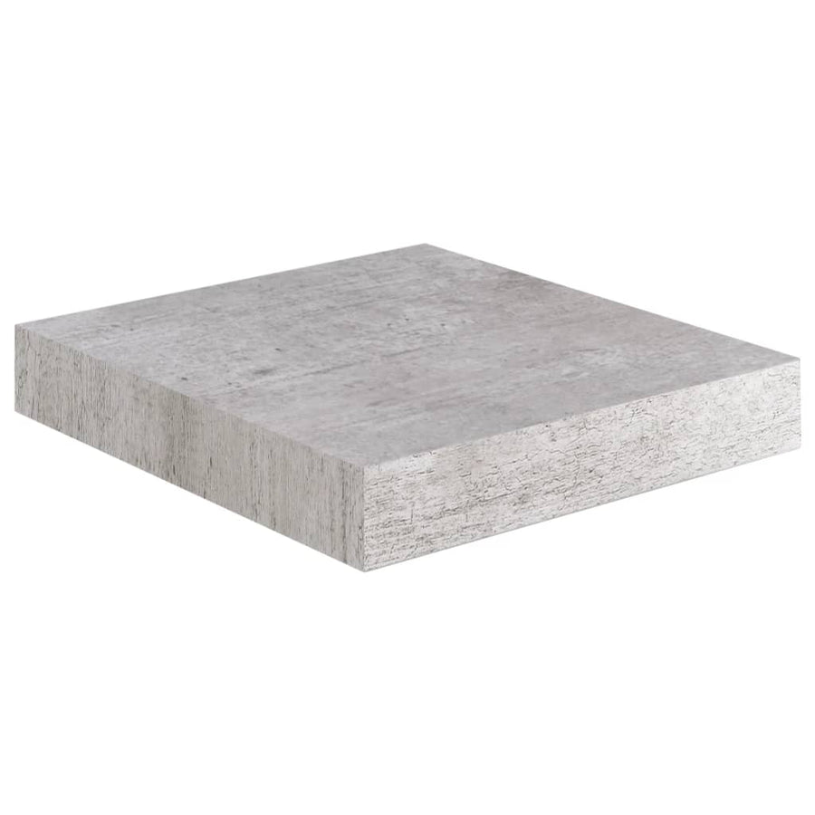 Wandschappen Zwevend 3X3,5X3,8 Cm Mdf Betongrijs 2 23 x 23.5 x 3.8 cm