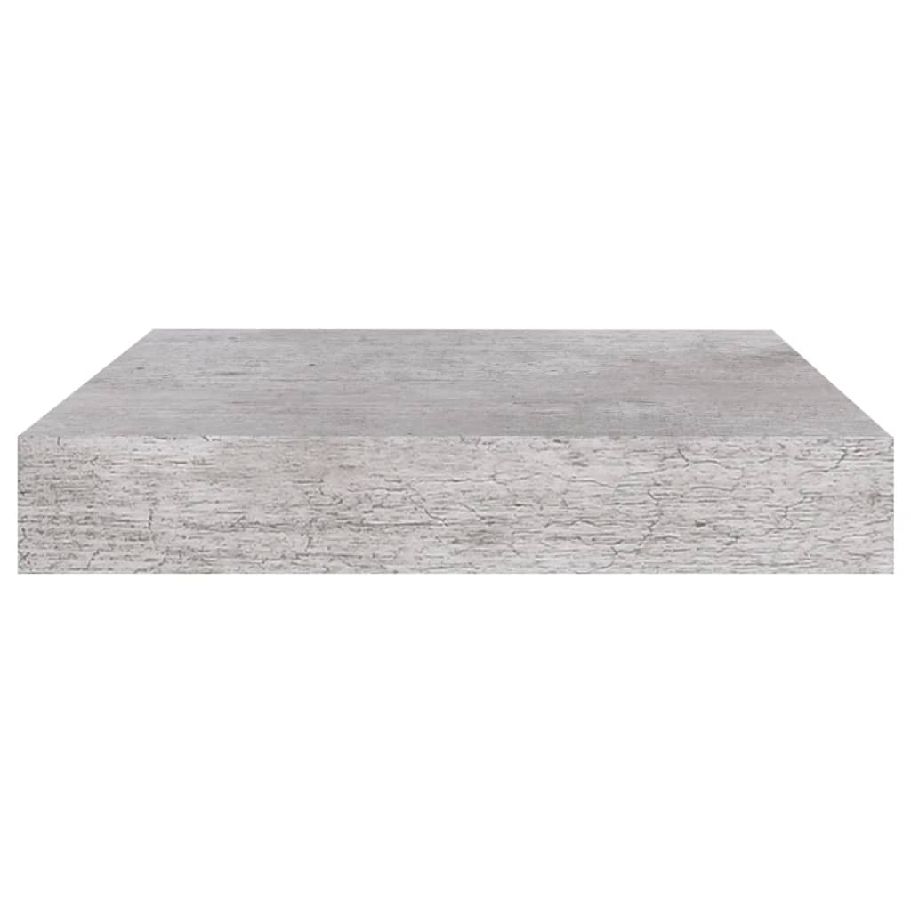 Wandschappen Zwevend 3X3,5X3,8 Cm Mdf Betongrijs 2 23 x 23.5 x 3.8 cm